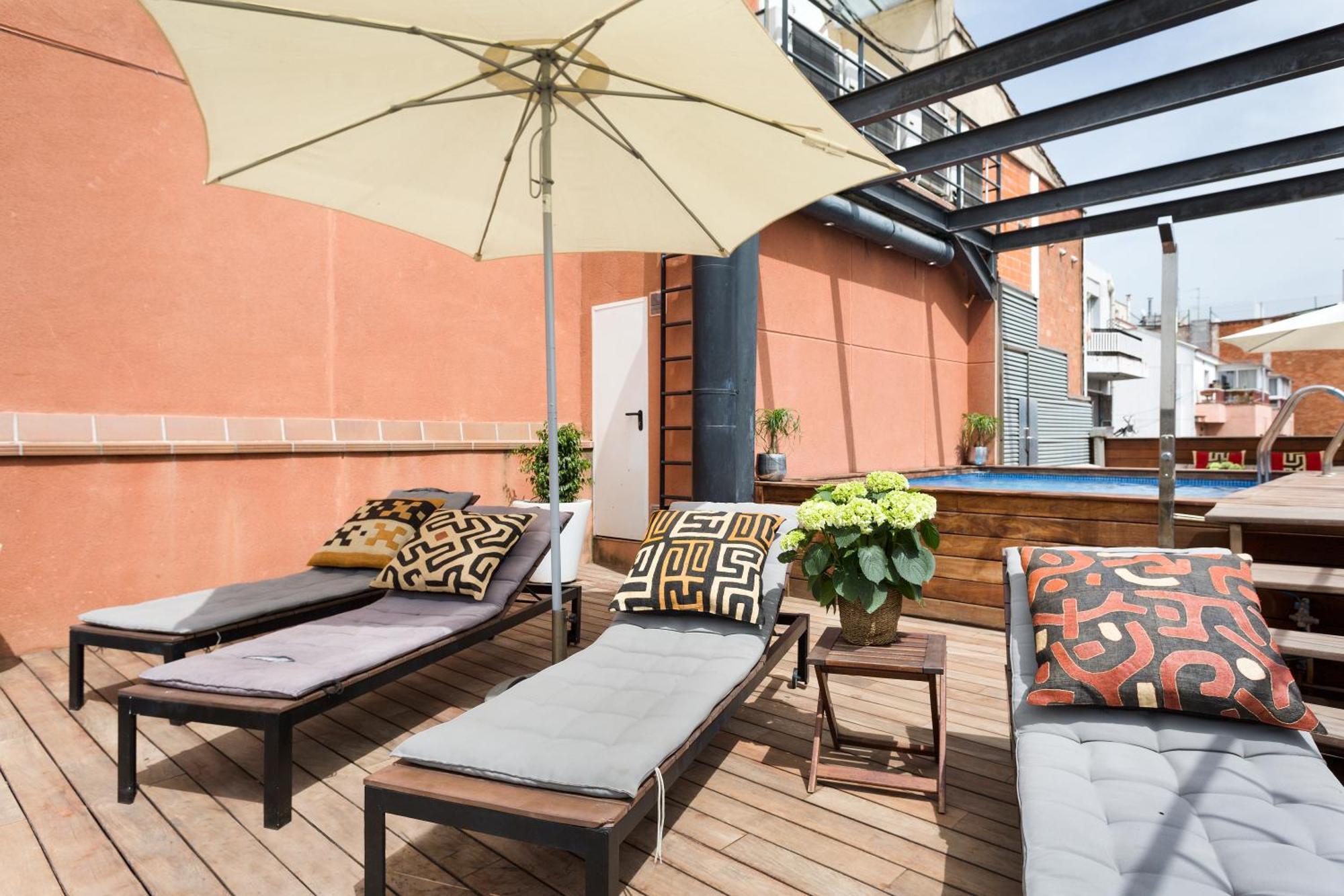 Apartment Barcelona Rentals - Pool Terrace In City Center Bilik gambar